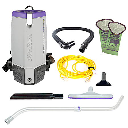 ProTeam Super Coach 10 Triangular 10 Qt Backpack Vacuum, With Xover Multi-Surface Telescoping Wand Tool Kit