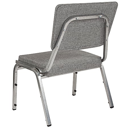 Flash Furniture Hercules Bariatric Reception Arm Chair in Black and Silver 