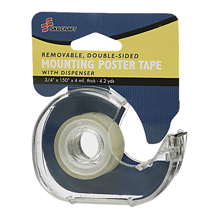 SKILCRAFT Double-Sided Removable Tape, 3/4" x 150" (AbilityOne 7510-01-565-9541)