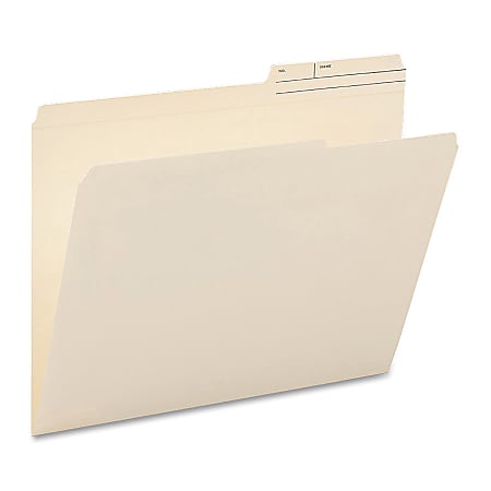 Smead® 2/5-Cut Printed Tab File Folders, Letter Size, Manila, Box Of 100