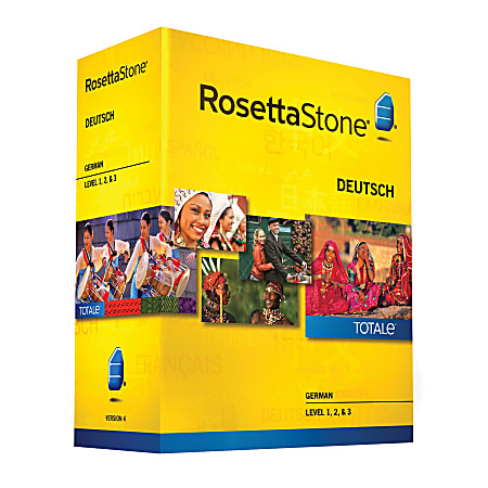 Rosetta Stone® German TOTALe™ V4 Levels 1 - 3, For PC And Apple® Mac®, Traditional Disc