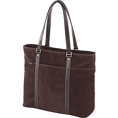 Mobile Edge Chocolate Suede Tote Case - Top-loading