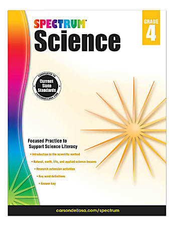 Carson-Dellosa Spectrum Science Workbook, Grade 4
