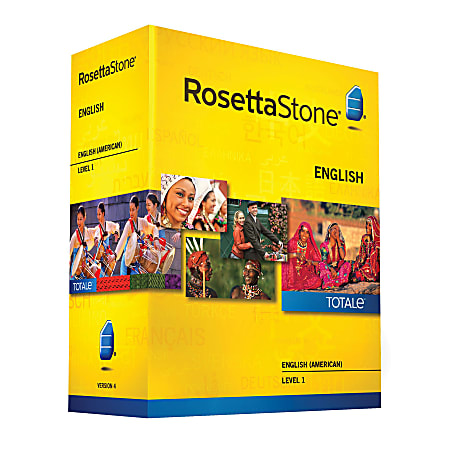 ロゼッタストーン アメリカ英語 バージョン4 Rosetta Stone American English TOTALe V4 Level 1 For PC And