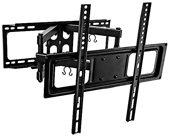Mount-It! Full-Motion Wall Mount For 32 - 55" TVs, 11"H x 10"W x 2-1/8"D, Black