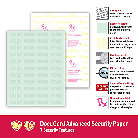 DeterX 8.5 x 11 Cardstock Security Paper (250 Sheets