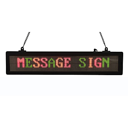 Royal Sovereign RSB-1410 Scrolling Message Sign - 1 Each - 4" Width x 3" Height - Rectangular Shape - Remote Control - Black, Red, Green, Yellow