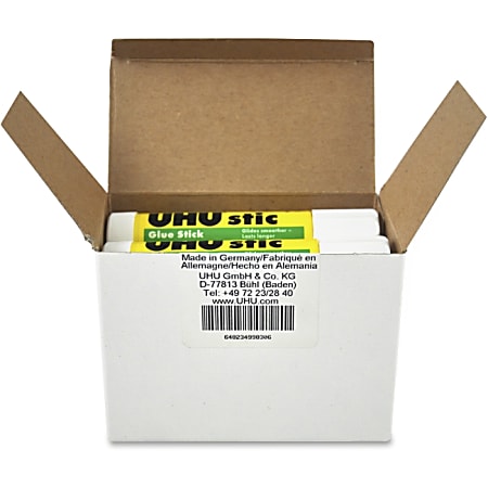 Saunders UHU Small Glue Sticks - 0.74 oz - 6 / Pack - White