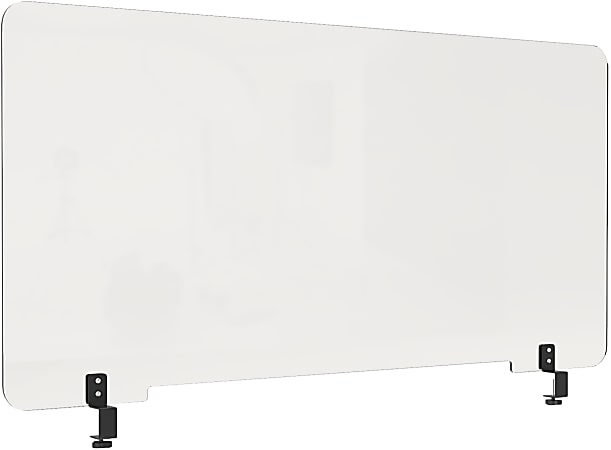 Sauder® Select Acrylic Desk Screen, Clamp-On, 27"H x 47-1/4"W x 1-5/8"D, Clear Transparent