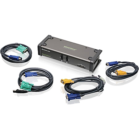 IOGEAR MiniView GCS1742 2-Port Dual View KVM Switch