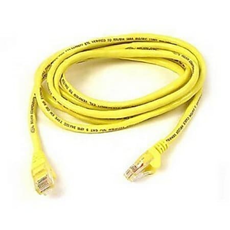 Belkin Cat. 5e Network Patch Cable - RJ-45 Male - RJ-45 Male - 18.04ft - Yellow