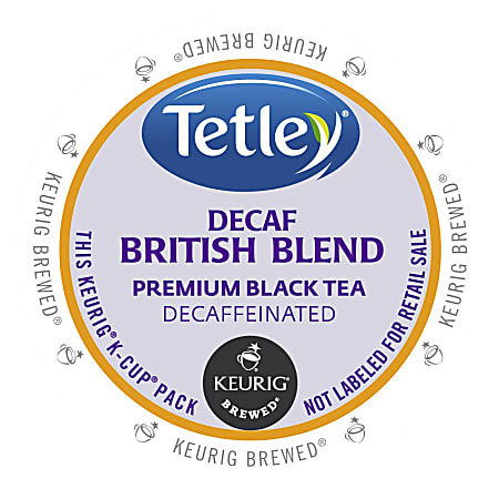 Tetley British Blend Decaf Black Tea Single-Serve K-Cups®, Carton Of 24