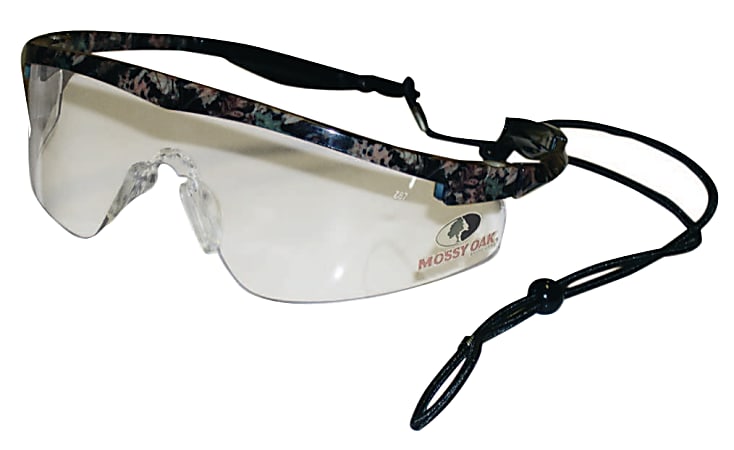 Mossy Oak Safety Glasses in Bag, Gray Lens, Frame
