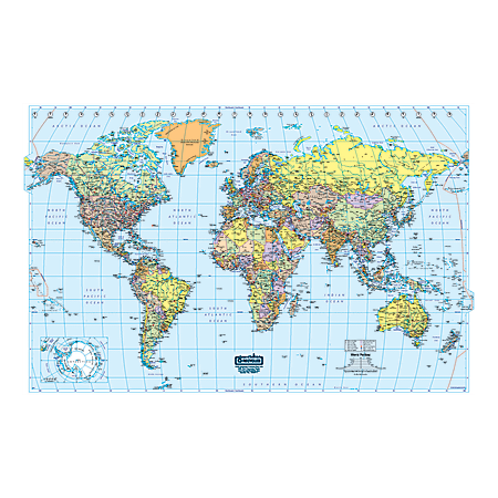 House of Doolittle Laminated World Map, 33" x