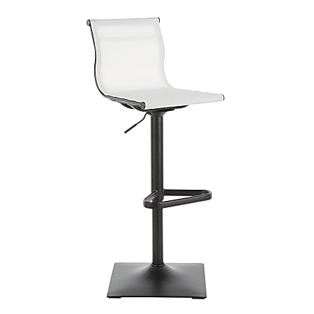 LumiSource Mirage Bar Stool, Black/White