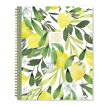2025-2026 Blue Sky Weekly/Monthly Academic Planner, 8-1/2" x 11", Lemonfresh, July 2025 To June 2026, 152496