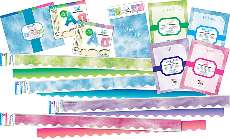 Barker Creek Curated Classroom Collection, Tie-Dye & Ombré, All Ages, Set Of 778 Pieces