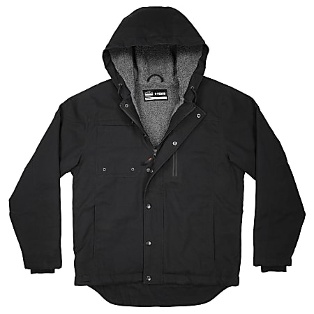 Ergodyne N-Ferno 6468 Heavy-Duty Duck Canvas Work Jacket, X-Large, Black