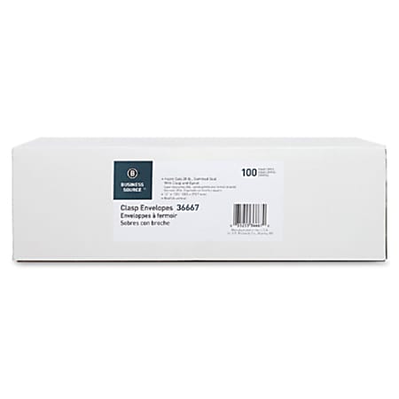 Business Source Heavy-duty Clasp Envelopes - Clasp - #110 - 12 Business Source Heavy-duty Clasp Envelopes - Clasp - #110 - 12