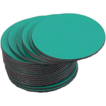 MasterVision® Magnetic Color Coding Dots, BVCFM1602, 3/4" Diameter, Round, Green, Vinyl, 20 Per Pack