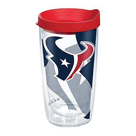 Tervis NFL Tumbler With Lid, 16 Oz, Houston Texans, Clear