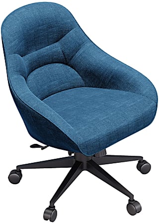 Vari Mid-Back Upholstered Conference Chair, Azure Blue