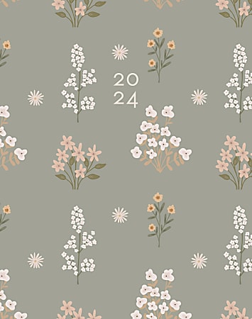 2024 Willow Creek Press Monthly Booklet Planner, 7-1/2" x 9-1/2", Fresh Picked Flowers, January To December