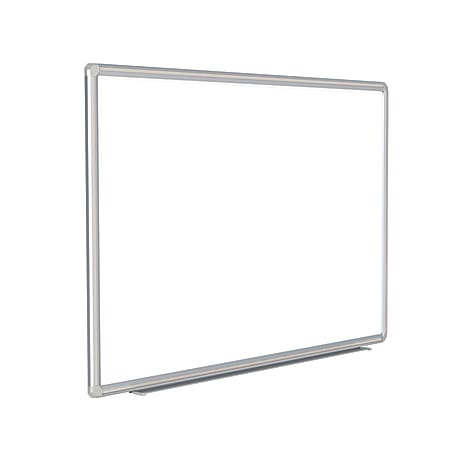 Ghent DecoAurora Magnetic Dry-Erase Whiteboard, Porcelain, 48” x 96”, White, Black Aluminum Frame