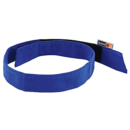 Ergodyne Chill-Its 6705FR Evaporative Cooling Bandanas, Blue, Pack Of 6 Bandanas