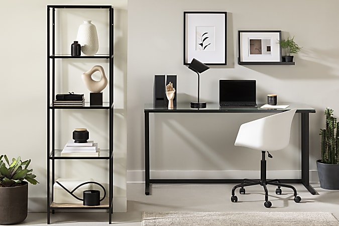 South shore black desk discount