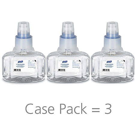 PURELL Hand Sanitizer Foam Refill - 23.7 fl oz (700 mL) - Hands-free Dispenser - Kill Germs - Hand, Skin - Clear - Eco-friendly - 3 / Carton