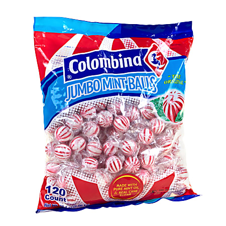 Colombina Jumbo Mint Balls, Peppermint, Approximately 120 Pieces,