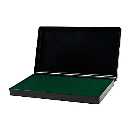 Extra Large Rubber Stamp Pad, 4-3/8" x 7-3/8", Green Ink