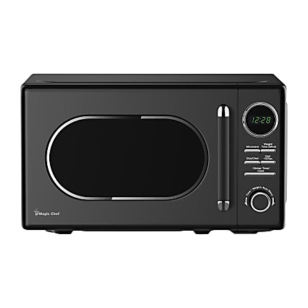 Magic Chef 700-Watt Retro Countertop Microwave, 0.7 Cu. Ft., Black