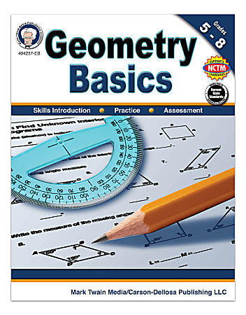 Mark Twain Media Geometry Basics Workbook, Grades 5 - 8