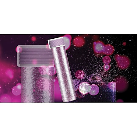 NEW Asobu Skinny Pink Glitter Water Bottle 7.8 Oz