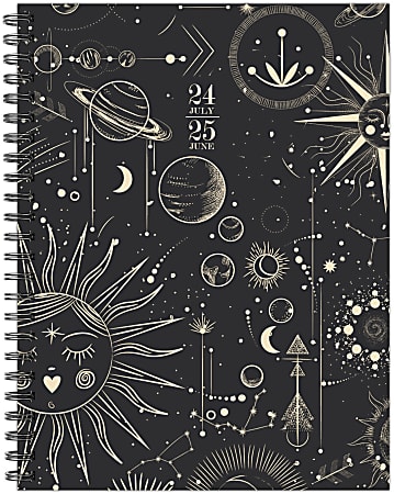 2024-2025 Willow Creek Press Weekly/Monthly Planner, 6-1/2" x 8-1/2", Celestial, July To June, 47422