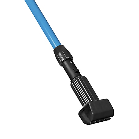 Globe Commercial Products Mop Handle, 60&rdquo;, Jaws Clamp Style, Blue