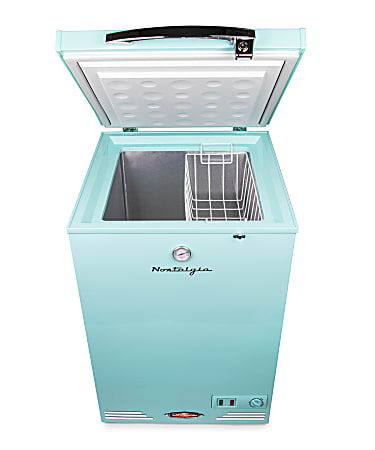 Chest Deep Freezer 3.5 Cu Ft Frozen Food Storage Ice Fridge With Basket,  Black N