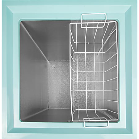 Nostalgia Classic Retro Refrigerator Chest Freezer 3.5 Cu Ft Aqua ODP Business Solutions
