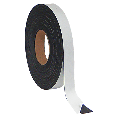 MasterVision™ Magnetic Adhesive Tape, 1/2" x 50', Black