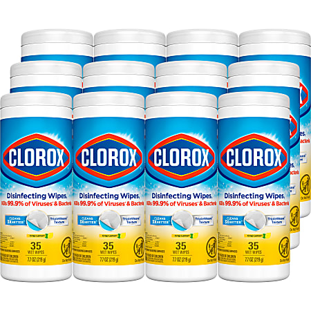 Clorox Disinfecting Wipes Bleach Free Crisp Lemon 35 Wipes Per Pack ...