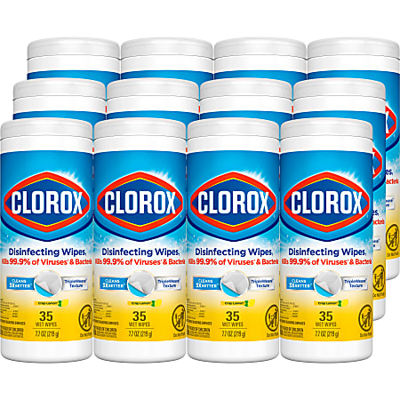 Clorox Disinfecting Wipes, Bleach Free, Crisp Lemon, 35