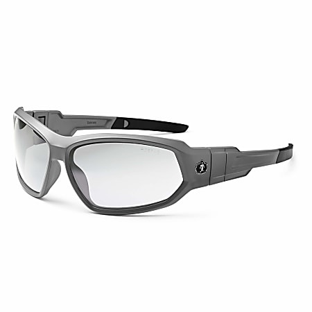 Skullerz Loki Safety Glasses with Glasses Goggles with Clear Lens and Blk Frame 