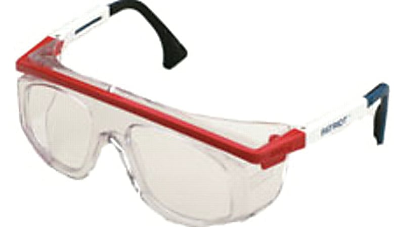Astrospec Rx 3000 Eyewear, Clear Lens, Blue/Red/White Frame