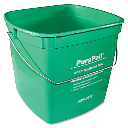 Impact PuraPail Utility Cleaning Bucket 6 quart 7.7 x 8.1 Green 1 Each -  Office Depot