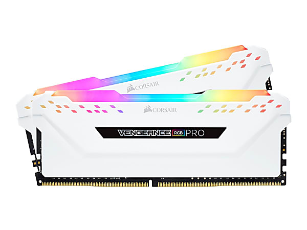 CORSAIR Vengeance RGB PRO - DDR4 - kit - 16 GB: 2 x 8 GB - DIMM 288-pin - 3200 MHz / PC4-25600 - CL16 - 1.35 V - unbuffered - non-ECC - white