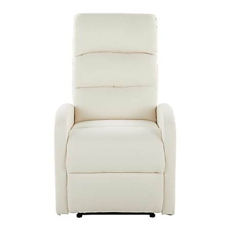 LumiSource Dormi Contemporary Fabric Recliner Chair, Cream