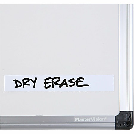 MasterVision Magnetic Dry Erase Writable Strips 2 x 0.88 White Pack Of 25 -  Office Depot