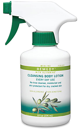Remedy Olivamine 4-in-1 Cleansing Body Lotion Spray, 8 Oz, Case Of 12